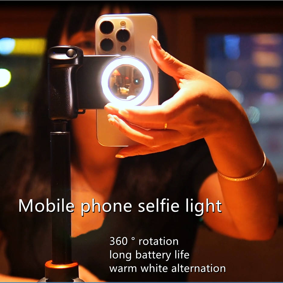 Lampe Selfie LED avec Support Magnétique 360° et Télécommande – Éclairage Professionnel
