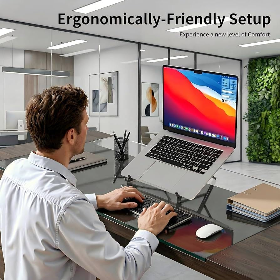 Support Ordinateur Portable Réglable Ergonomique – Confort et Productivité