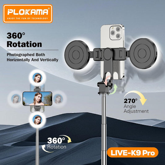 SUPPORT TREPIED TELEPHONE Double LED – Selfie Stick & Trépied : Illuminez Chaque Prise