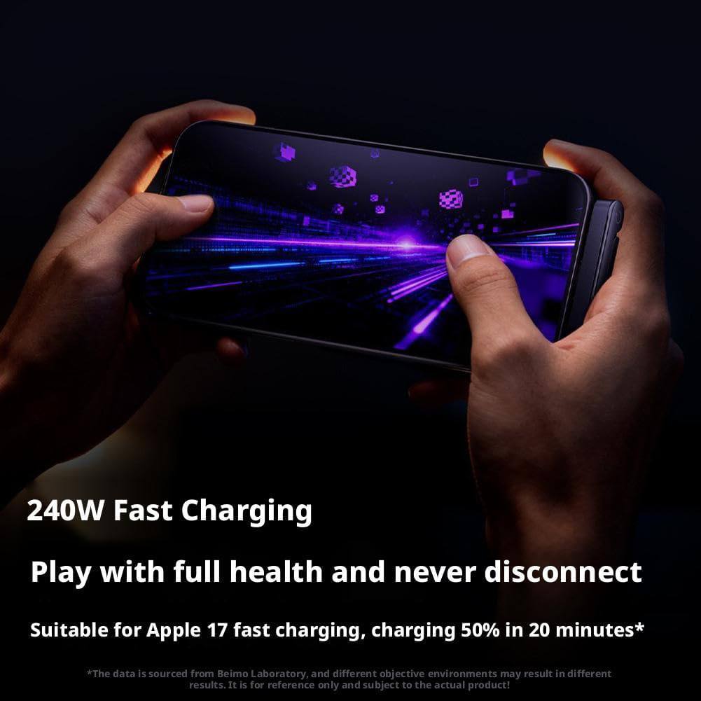 Câble USB-C 240W 2-en-1 avec Support Intégré – Charge Rapide  Support Pliable